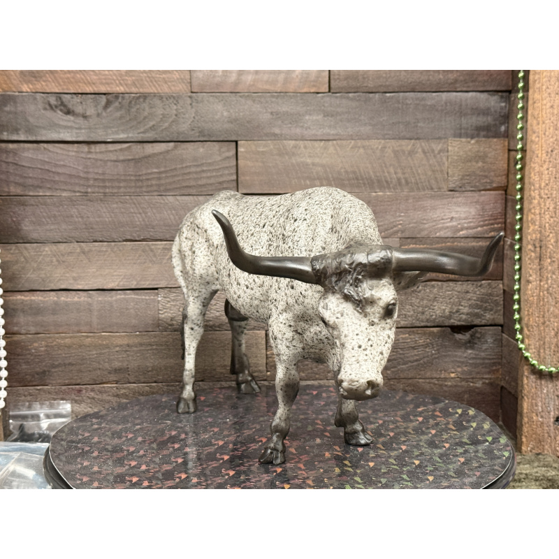 Breyer Custom Horse Traditional Texas Longhorn Vintage Style Grey Roan Test Bull
