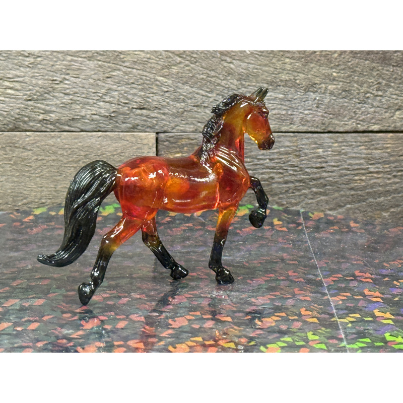 Breyer Custom Horse Stablemate Glossy Clearware Yellow Red Tortoise TWH Mold