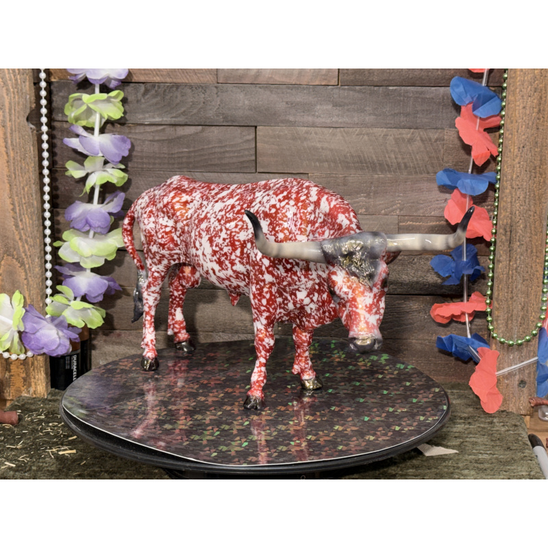 Breyer Custom Animal Traditional Bull T Bone Red Dapple W/Gold Irridescent