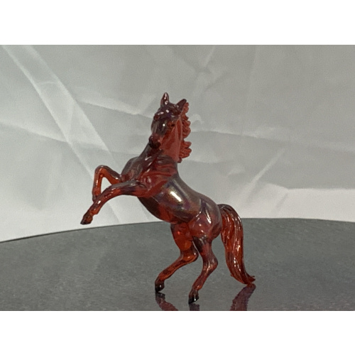 Breyer Custom Horse Rearing Arabian Glossy Clearware Holographic Red