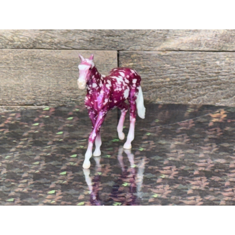 Breyer Custom Horse Stablemate Glossy Wild Dapple Glow Walking TB