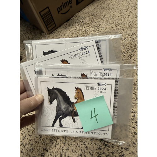 Breyer Material Premier Club COA Tigerlily & Firestorm