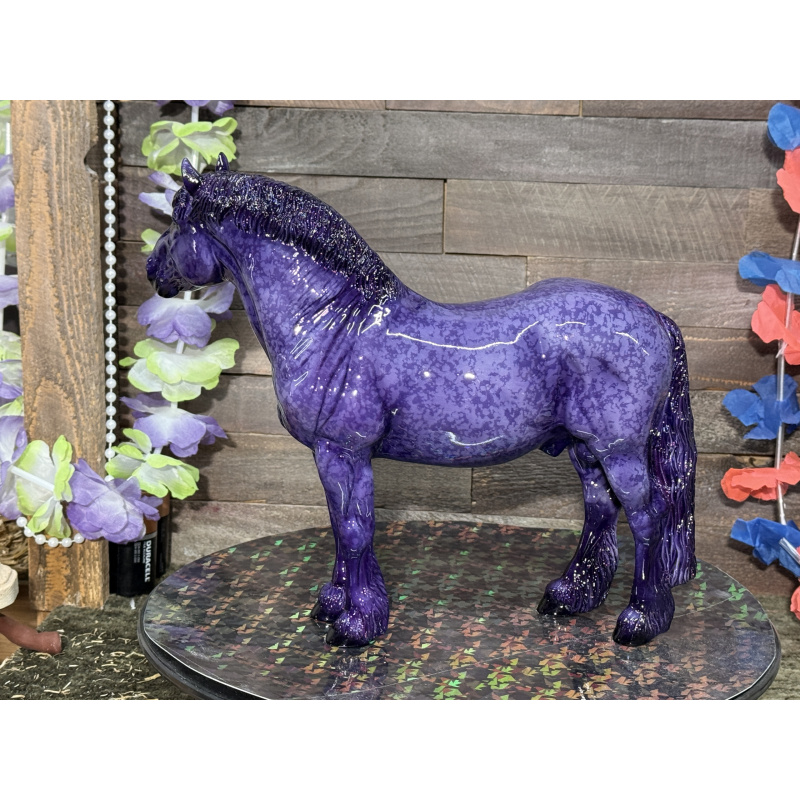 Breyer Custom Horse Traditional Georg Purple Resist Dapple Purple