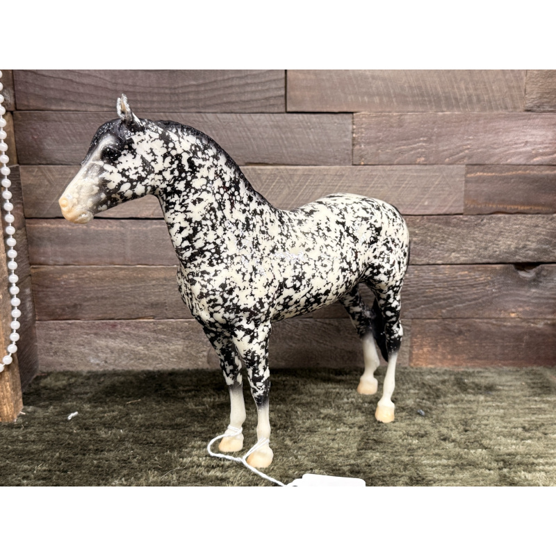 Breyer Custom Horse Traditional Wild Dapple Black Justin Morgan