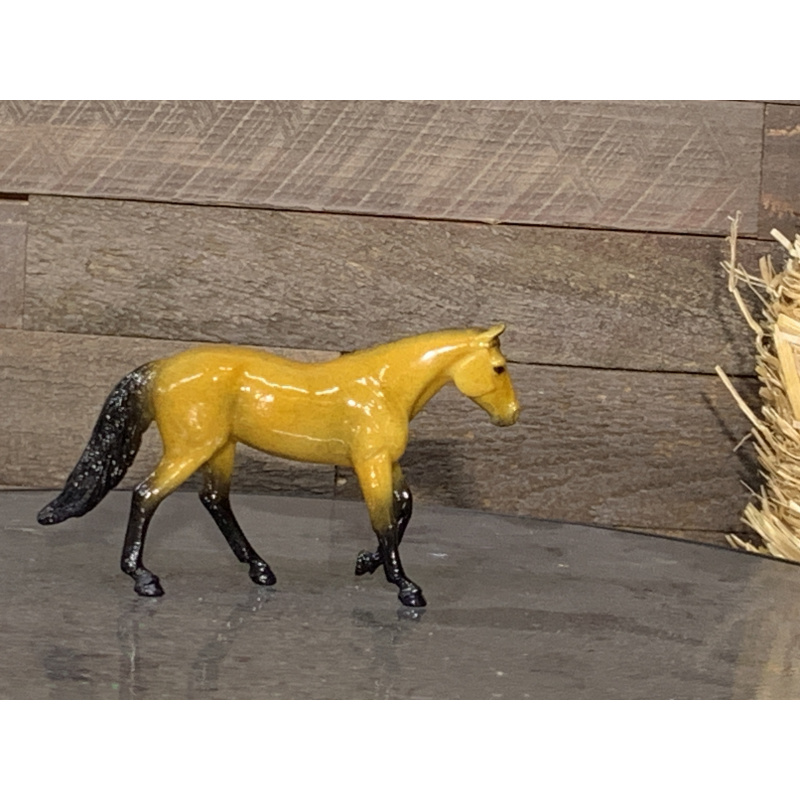 Breyer Custom Horse Stablemate Fleabit Buckskin Loping QH