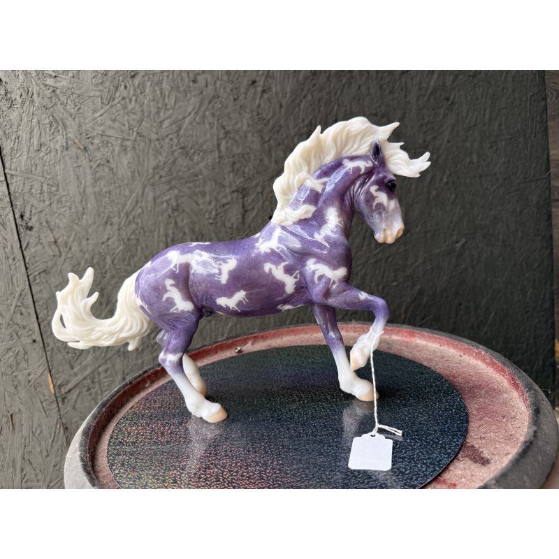 Breyer Custom Model Horse Fireheart Purple Dapple With Mini Fireheart Florentine