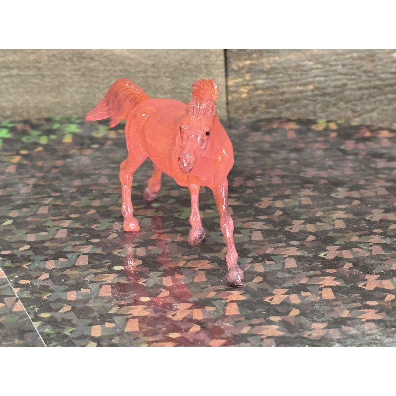 Breyer Custom Horse Stablemate Glossy Mustang Clearware Coral Pink