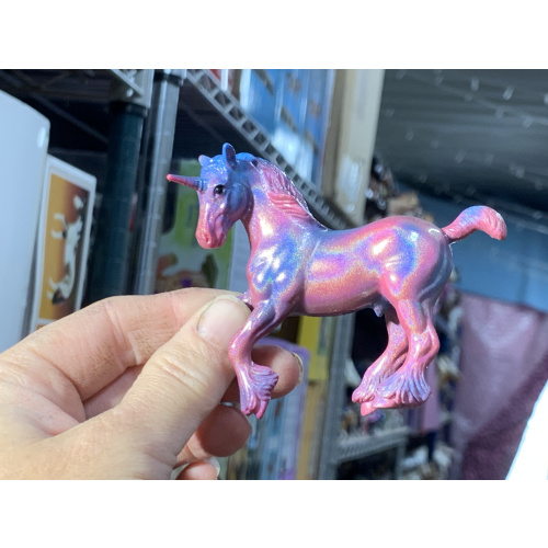 Breyer Custom Horse Prancing Clydesdale Glossy Tie Died Holographic