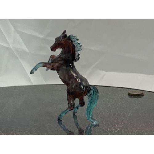 Breyer Custom Horse Rearing Arabian Glossy Clearware Holographic Red Paddle Blue Points