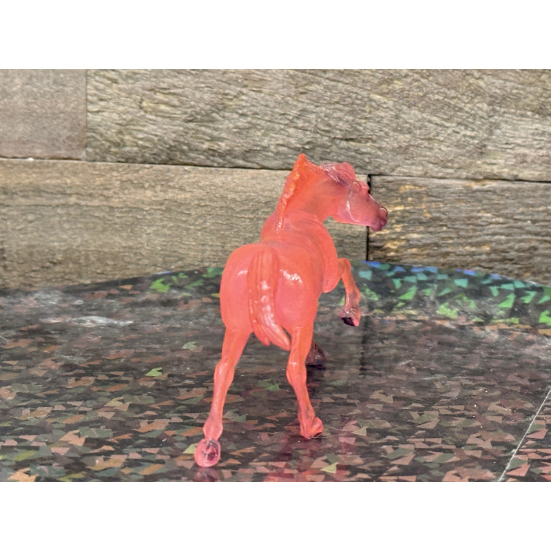 Breyer Custom Horse Stablemate Glossy Mustang Clearware Coral Pink