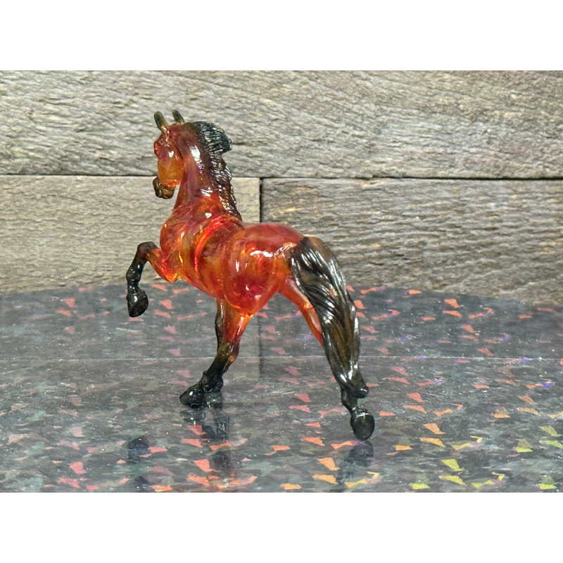 Breyer Custom Horse Stablemate Glossy Clearware Yellow Red Tortoise TWH Mold