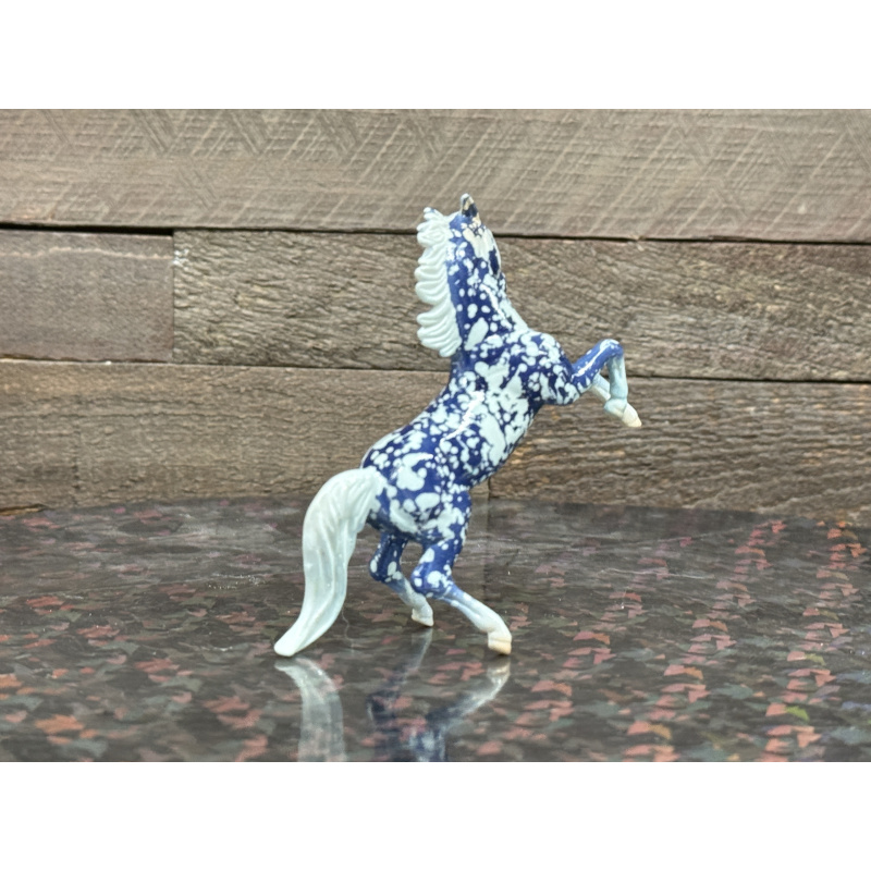 Breyer Custom Horse Stablemate Rearing Andy Wild Dapple Blue Copenhagen White Points