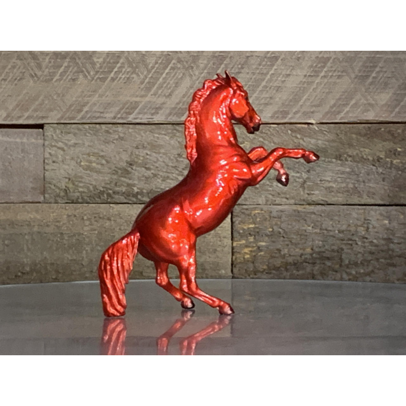 Breyer Custom Horse Fighting Stallion Glossy Red