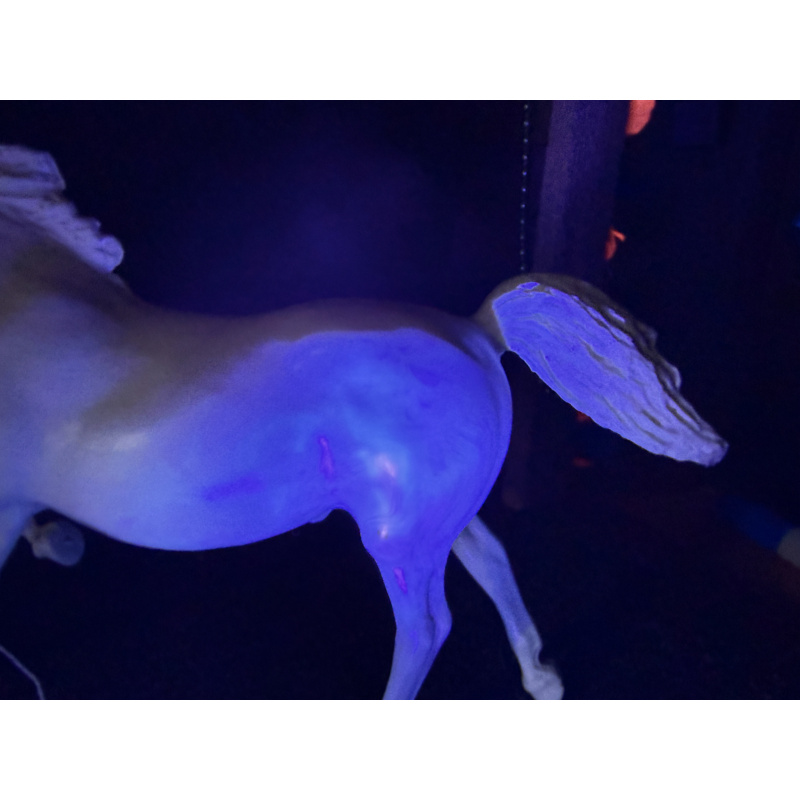 Breyer Stripped Horse Running Stallion White On White Swirls Plastic