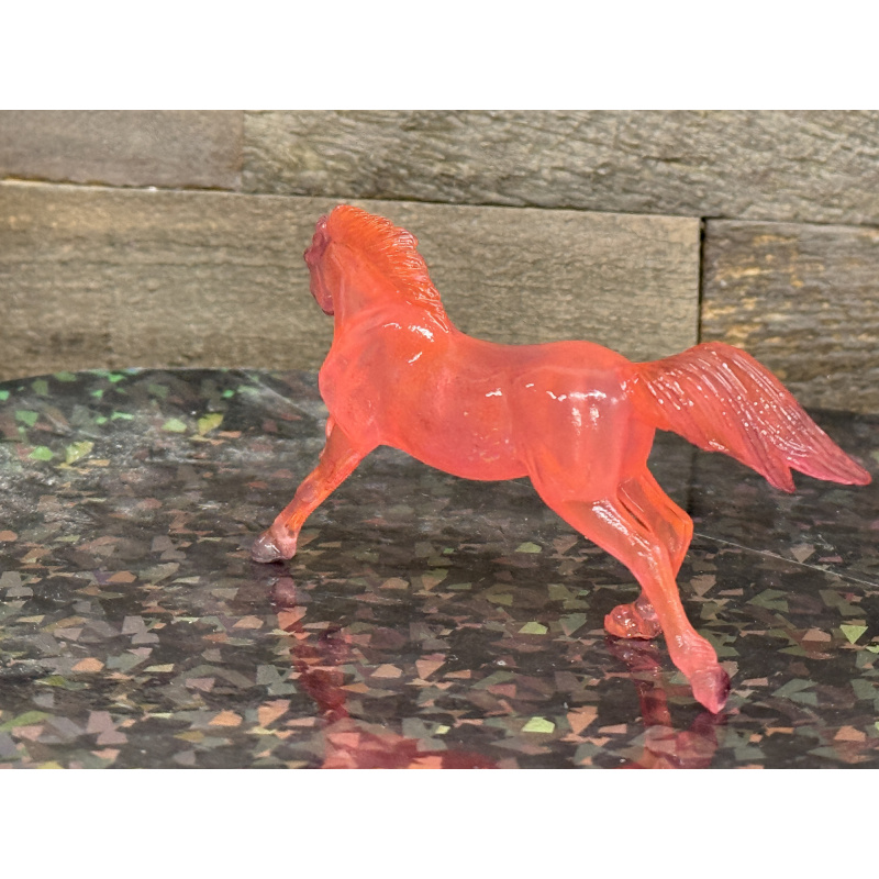 Breyer Custom Horse Stablemate Glossy Mustang Clearware Coral Pink