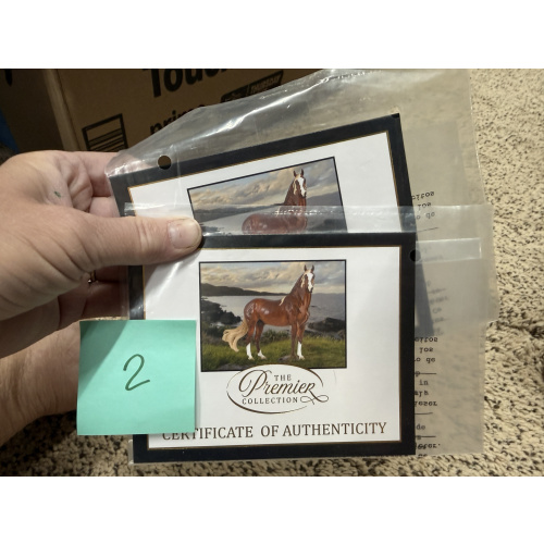 Breyer Material Premier Club COA Cancion