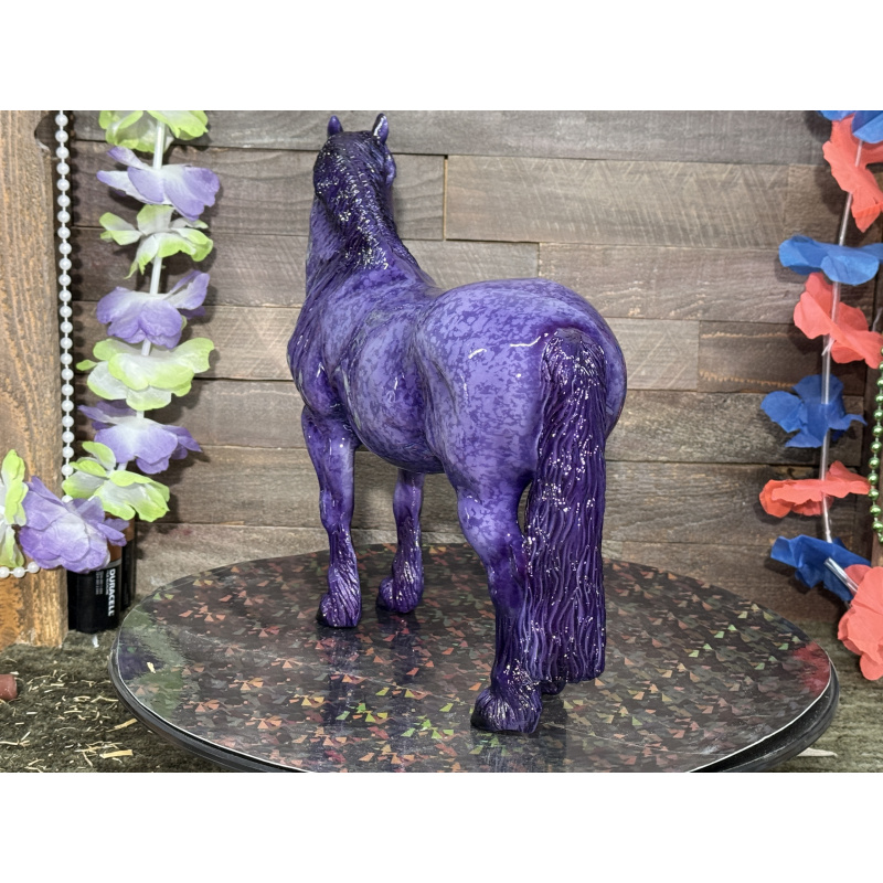 Breyer Custom Horse Traditional Georg Purple Resist Dapple Purple