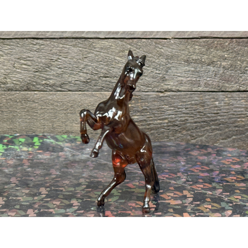 Breyer Custom Horse Stablemate Glossy Rearing Andalusian Chestnut Clearware
