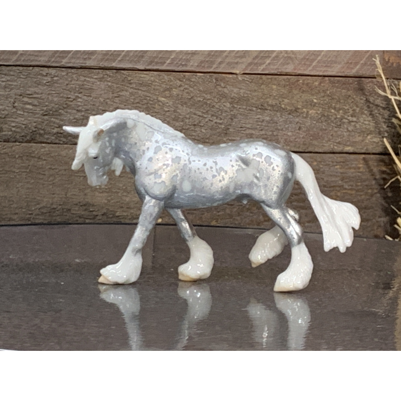 Breyer Custom Horse Glossy Mini Othello Silver Snow Filigree
