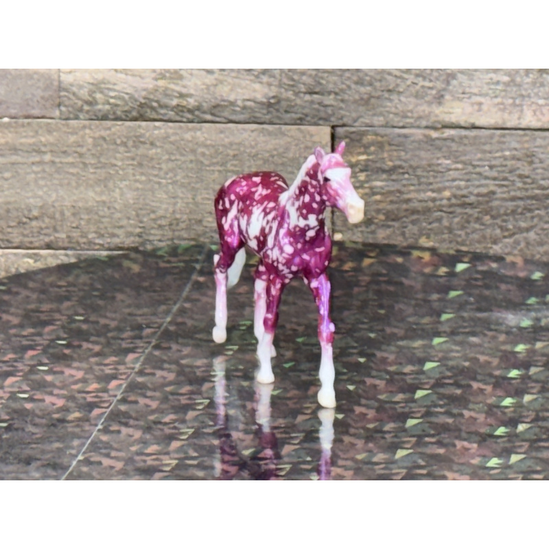 Breyer Custom Horse Stablemate Glossy Wild Dapple Glow Walking TB