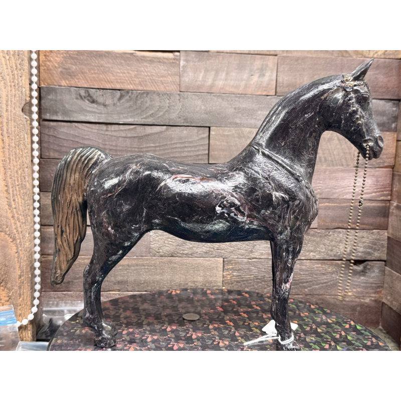Unknown Stripped Horse Western Horse Knock Off Black Marbled Colors Plastic