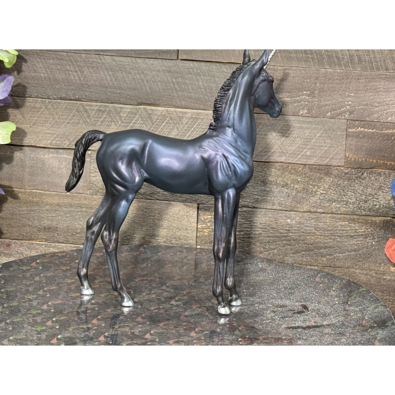 Breyer OF Horse Bellatrix and Spica Matte Black Blue Purple Unicorns 2020