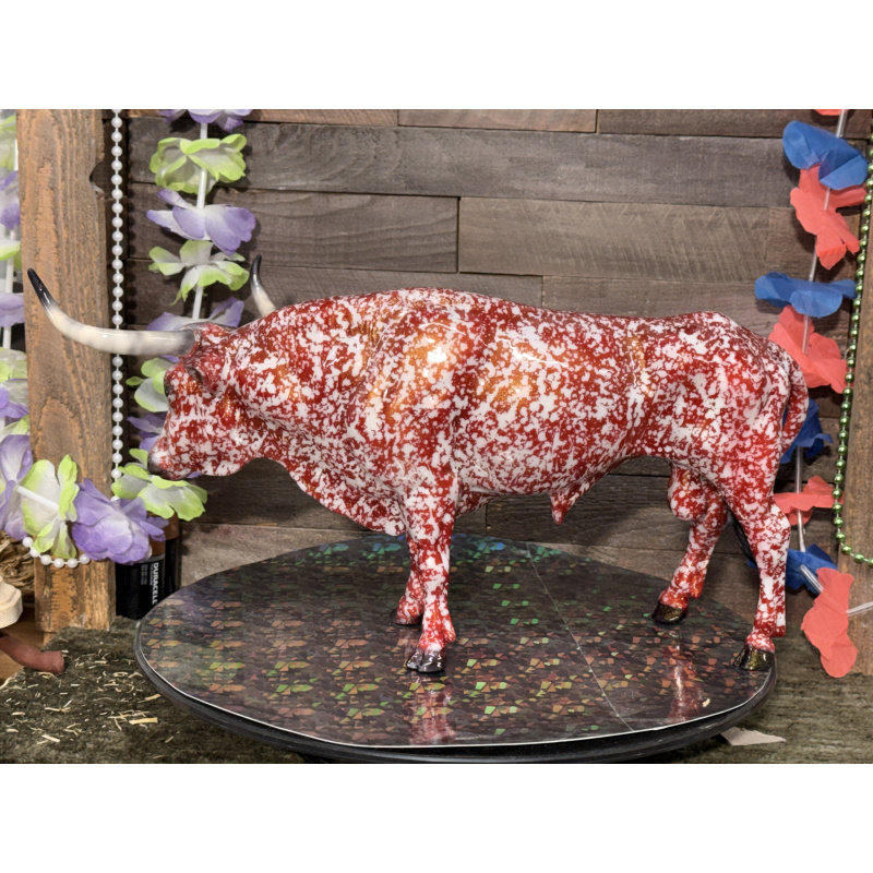 Breyer Custom Animal Traditional Bull T Bone Red Dapple W/Gold Irridescent
