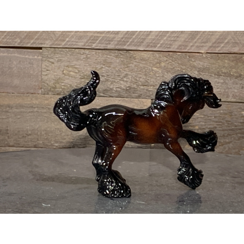 Breyer Custom Horse Stablemate Glossy Dark Bay Gypsy Vanner
