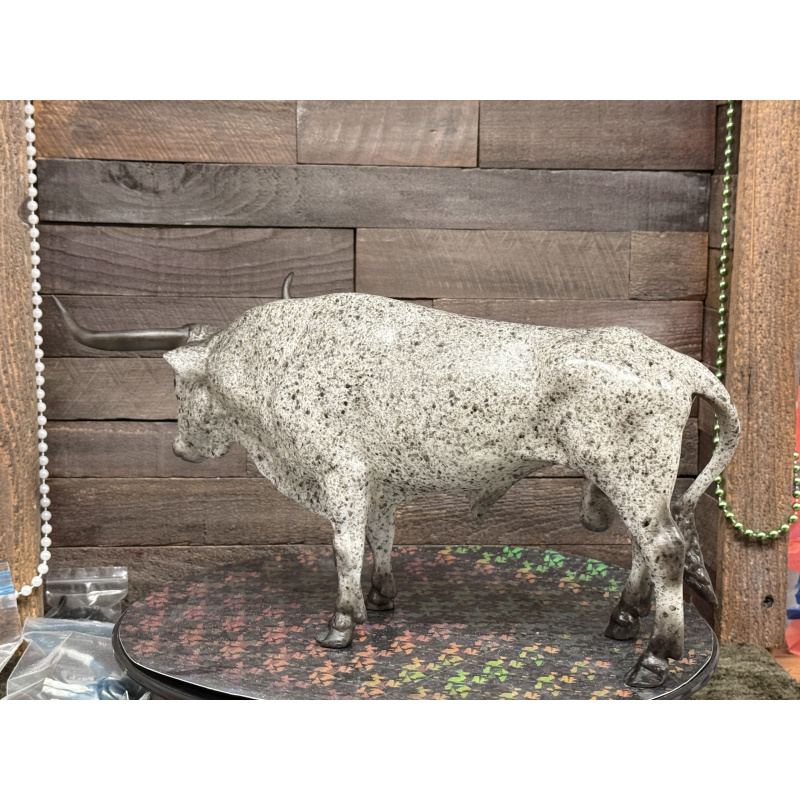 Breyer Custom Horse Traditional Texas Longhorn Vintage Style Grey Roan Test Bull