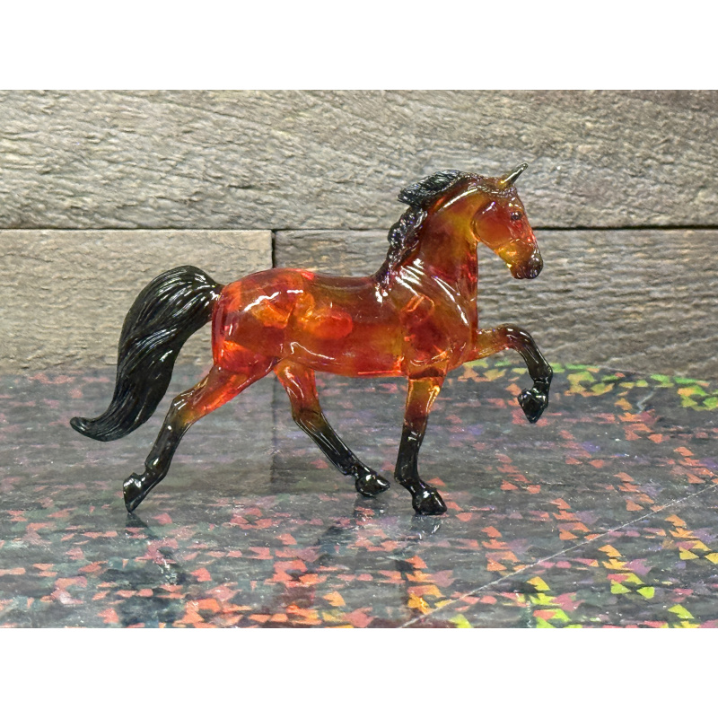 Breyer Custom Horse Stablemate Glossy Clearware Yellow Red Tortoise TWH Mold