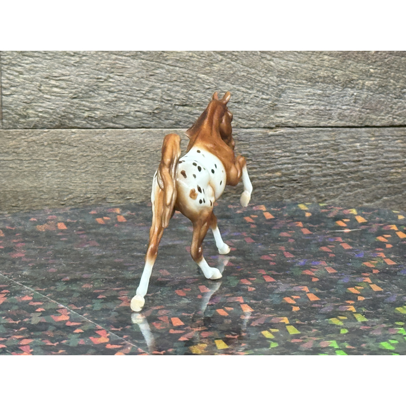Breyer Custom Horse Stablemate Matte Vintage Style Chestnut Splatter Appaloosa Galloping Arabian Stallion