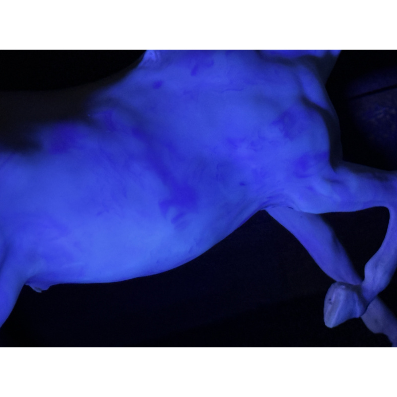 Breyer Stripped Horse Running Stallion White On White Swirls Plastic