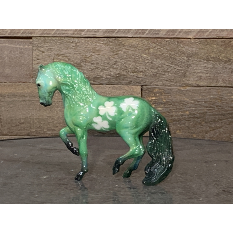 Breyer Custom Horse Stablemate Glossy Andalusian St Patties Day Mold Marbled