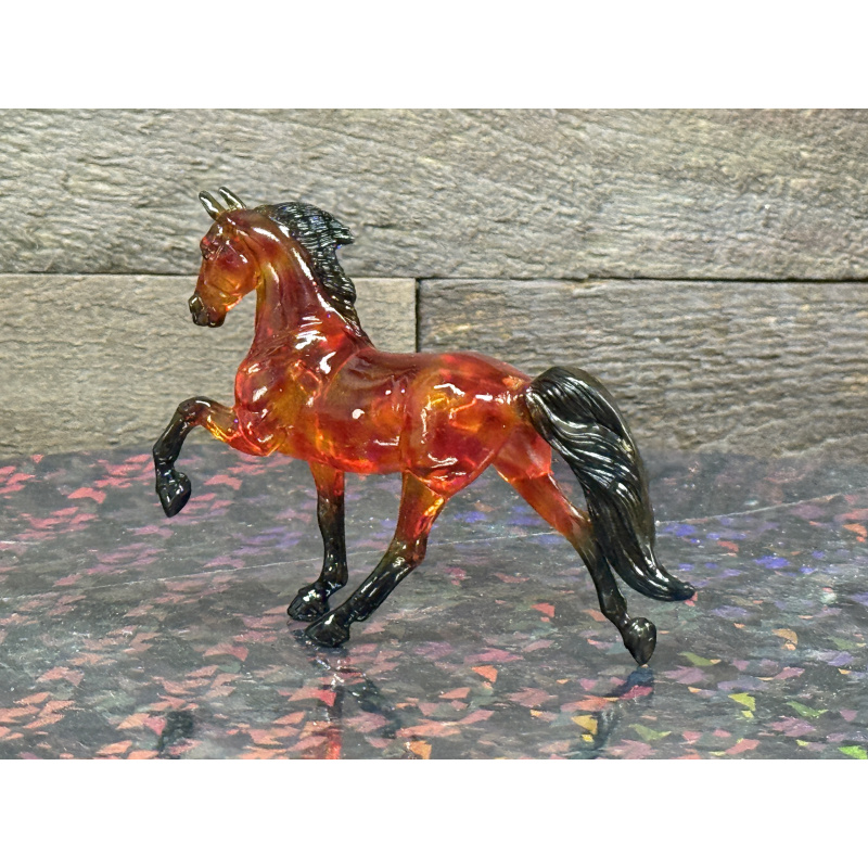 Breyer Custom Horse Stablemate Glossy Clearware Yellow Red Tortoise TWH Mold
