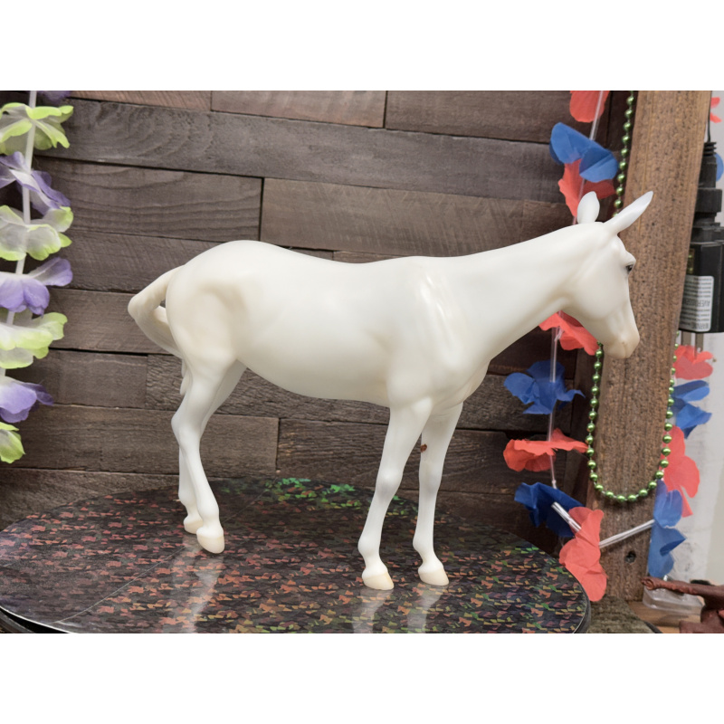 Breyer Custom Horse Traditional Molly Mule New Mold White Mule Points Matte