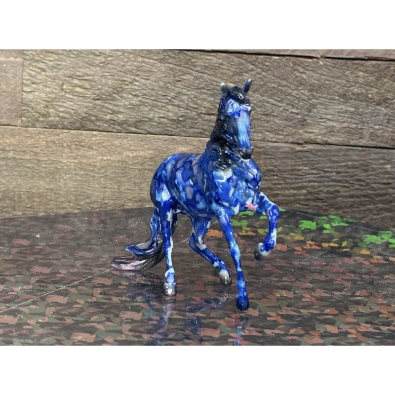 Breyer Custom Horse Stablemate Glossy Alborozo Ink Marbled Many Colors Glow In Dark