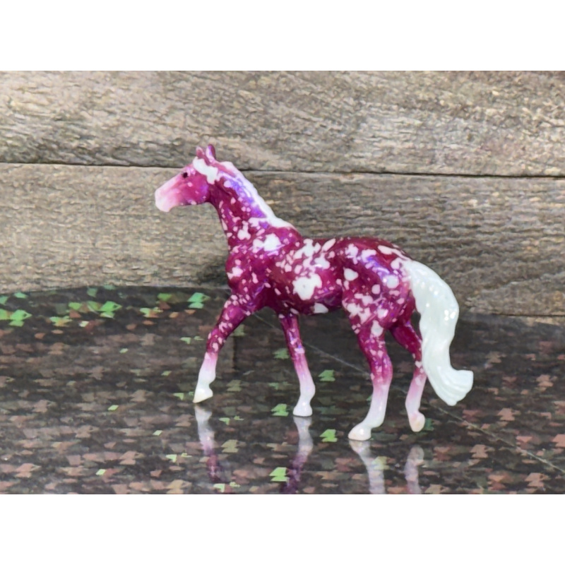 Breyer Custom Horse Stablemate Glossy Wild Dapple Glow Walking TB