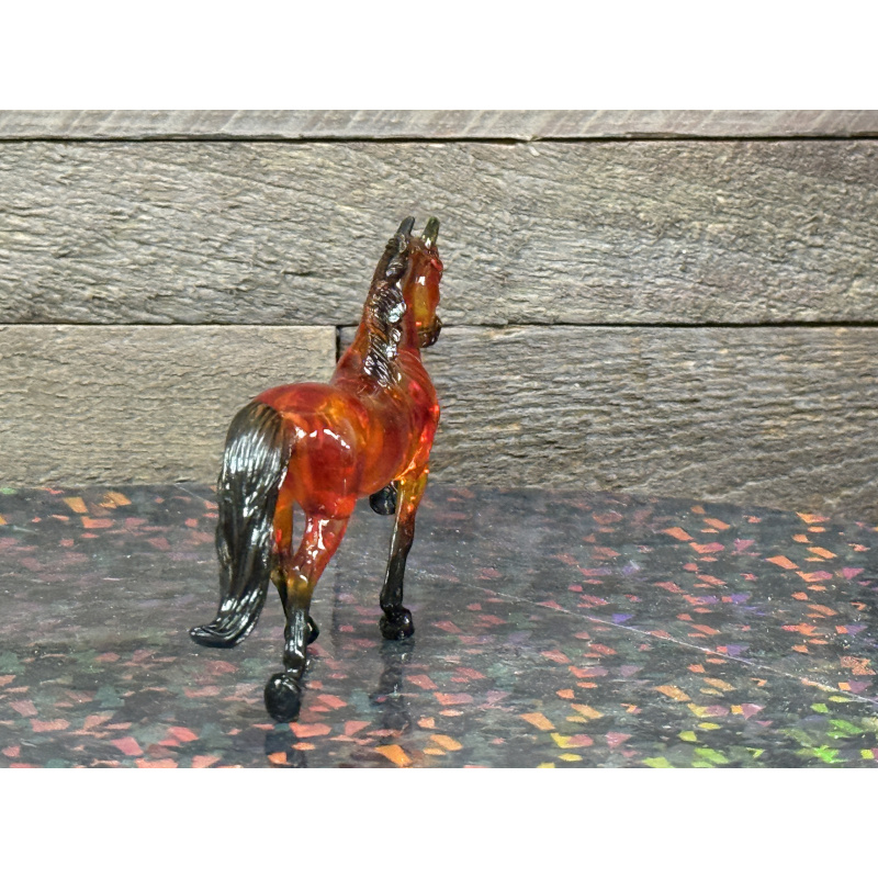 Breyer Custom Horse Stablemate Glossy Clearware Yellow Red Tortoise TWH Mold