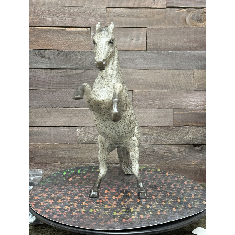 Breyer Custom Horse Traditional Fighting Stallion Vintage Style Grey Roan Test Pony