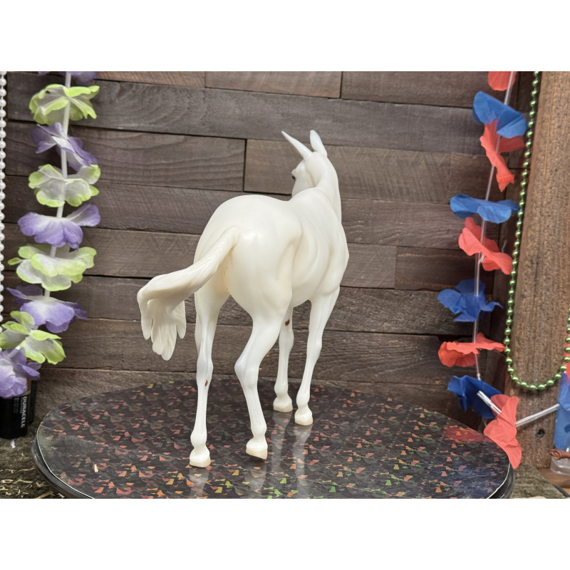 Breyer Custom Horse Traditional Molly Mule New Mold White Mule Points Matte