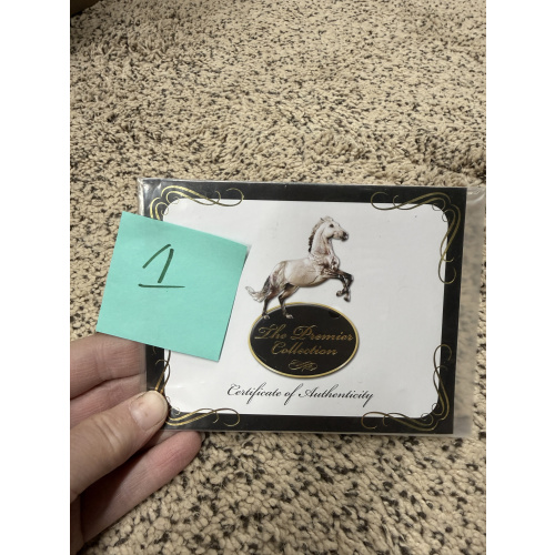 Breyer Material Premier Club COA Wyatt