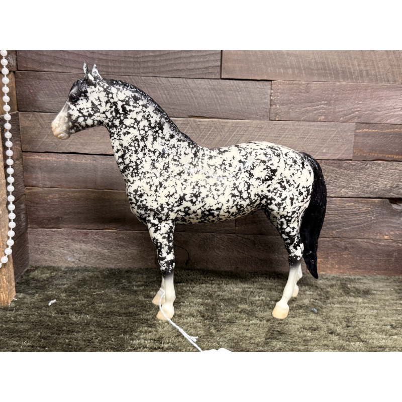 Breyer Custom Horse Traditional Wild Dapple Black Justin Morgan