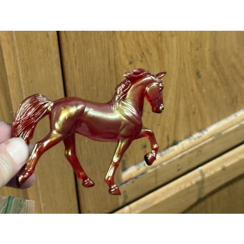Breyer Custom Horse Stablemate Glossy Clearware Colorshift Red Gold Green TWH Mold