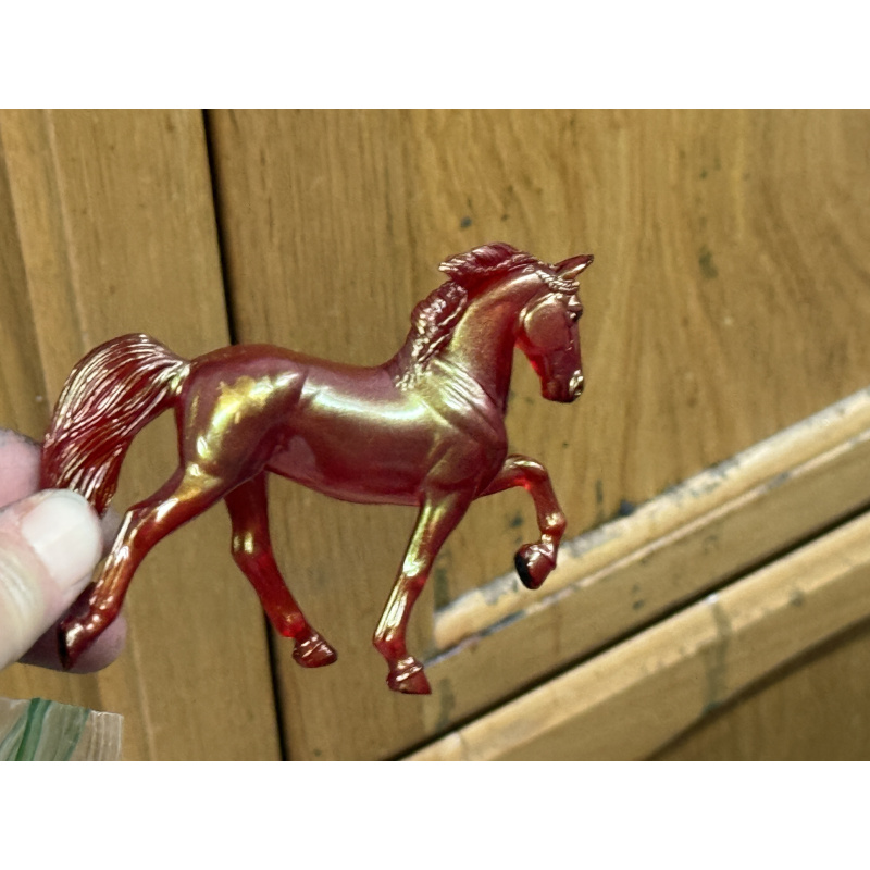 Breyer Custom Horse Stablemate Glossy Clearware Colorshift Red Gold Green TWH Mold