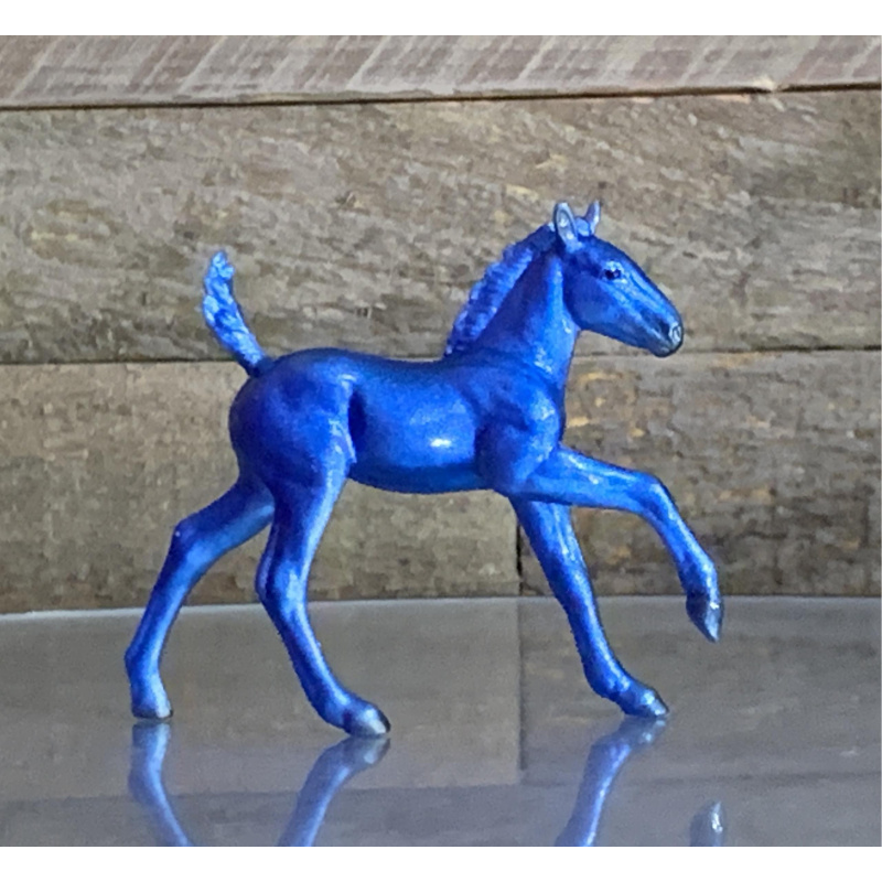 Breyer Custom Horse Playful Foal Glossy Blue Sparkly