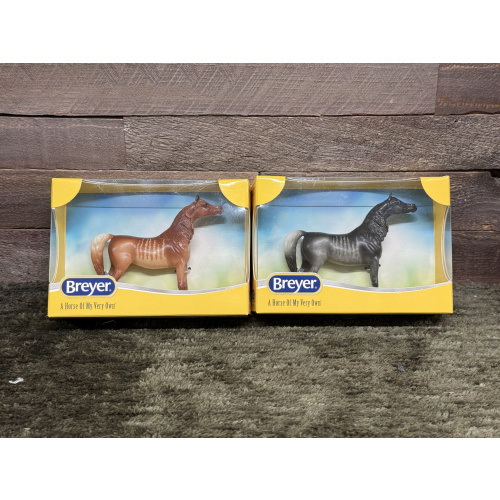 Breyer OF Horse Stablemate 2 Najwa 1 Of Each Variation Chestnut & Black
