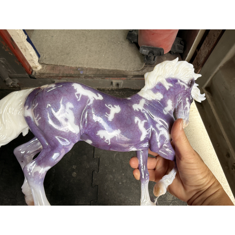 Breyer Custom Model Horse Fireheart Purple Dapple With Mini Fireheart Florentine