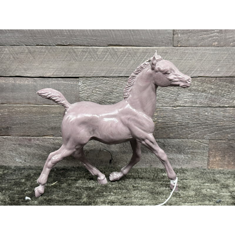 Breyer Stripped Horse Running Foal Purple Pink Swirled Plastic