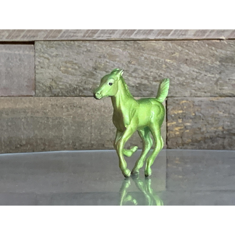 Breyer Custom Horse Cantering Foal Glossy Light Green Sparkly
