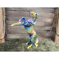 Breyer OF Model Horse Classic Rearing Mustang Favirile BF LE Colorfully Gold Zebra
